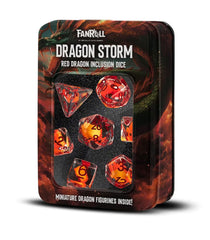 Dragon Storm Inclusion Dice Set Red Dragon (7) 0687700234296