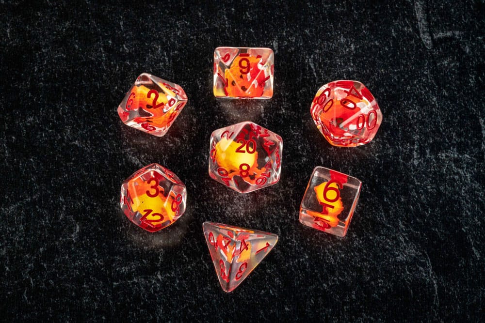 Dragon Storm Inclusion Dice Set Red Dragon (7) 0687700234296