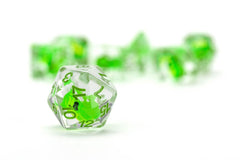 Dragon Storm Inclusion Dice Set Green Dragon (7) 0687700234302