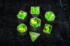 Dragon Storm Inclusion Dice Set Green Dragon (7) 0687700234302