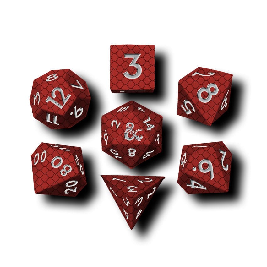 Dungeons & Dragons Premium Silicon Dice Set Dragon Scale Red (7) 0687700235491