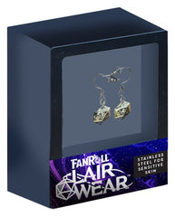 Lair Wear Dice Earrings D20 Gold Metal 0605468413234