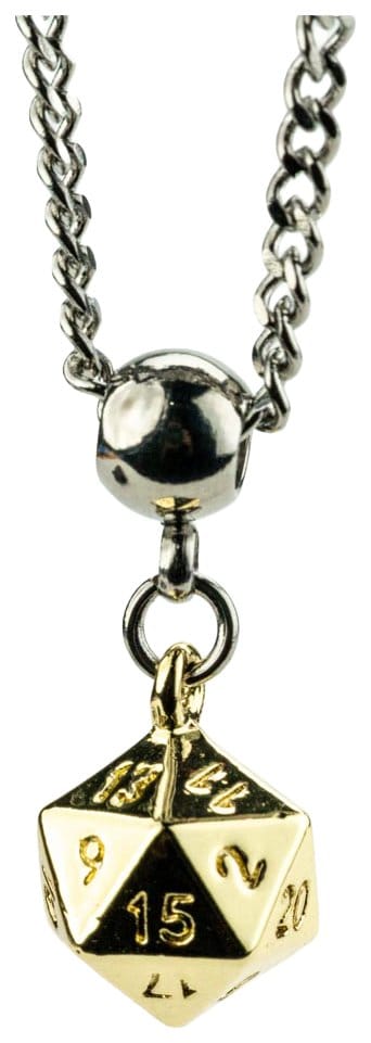 Lair Wear Caged Dice Necklace D20 Gold Metal 0605468040928
