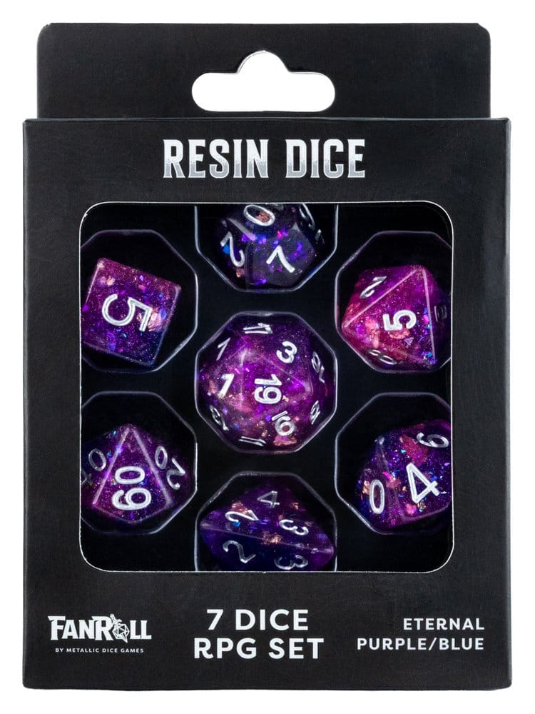 Fanroll Greatest Hits Resin Dice Set Eternal Purple & Blue (7) 0687700231554