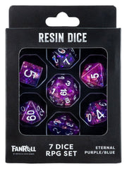 Fanroll Greatest Hits Resin Dice Set Eternal Purple & Blue (7) 0687700231554