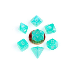 FanRoll Mini Dice Set Stardust Turquoise (7) 0680599384479