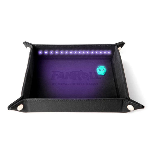 FanRoll Shadowlight Folding Blacklight Dice Tray Black 0687700232650