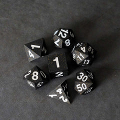 FanRoll Sharp Edge Silicone Dice Set Gold Scatter (7) 0687700231219