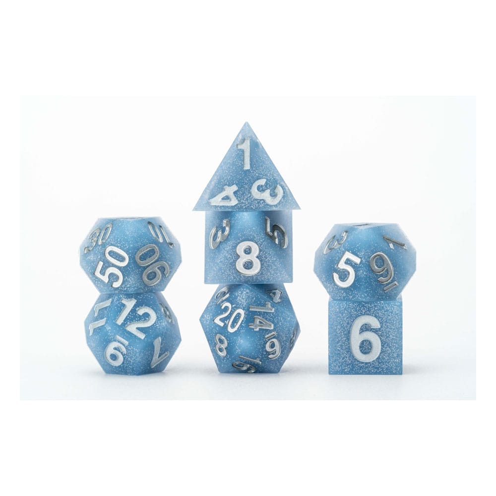 FanRoll Sharp Edge Silicone Dice Set Volcanic Soot (7) 0687700231233