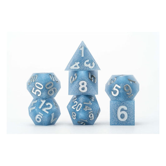 FanRoll Sharp Edge Silicone Dice Set Volcanic Soot (7) 0687700231233