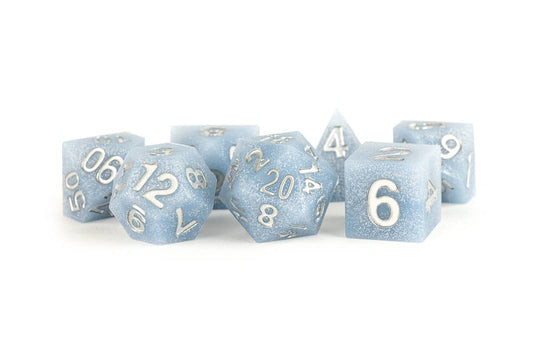 FanRoll Sharp Edge Silicone Dice Set Volcanic Soot (7) 0687700231233