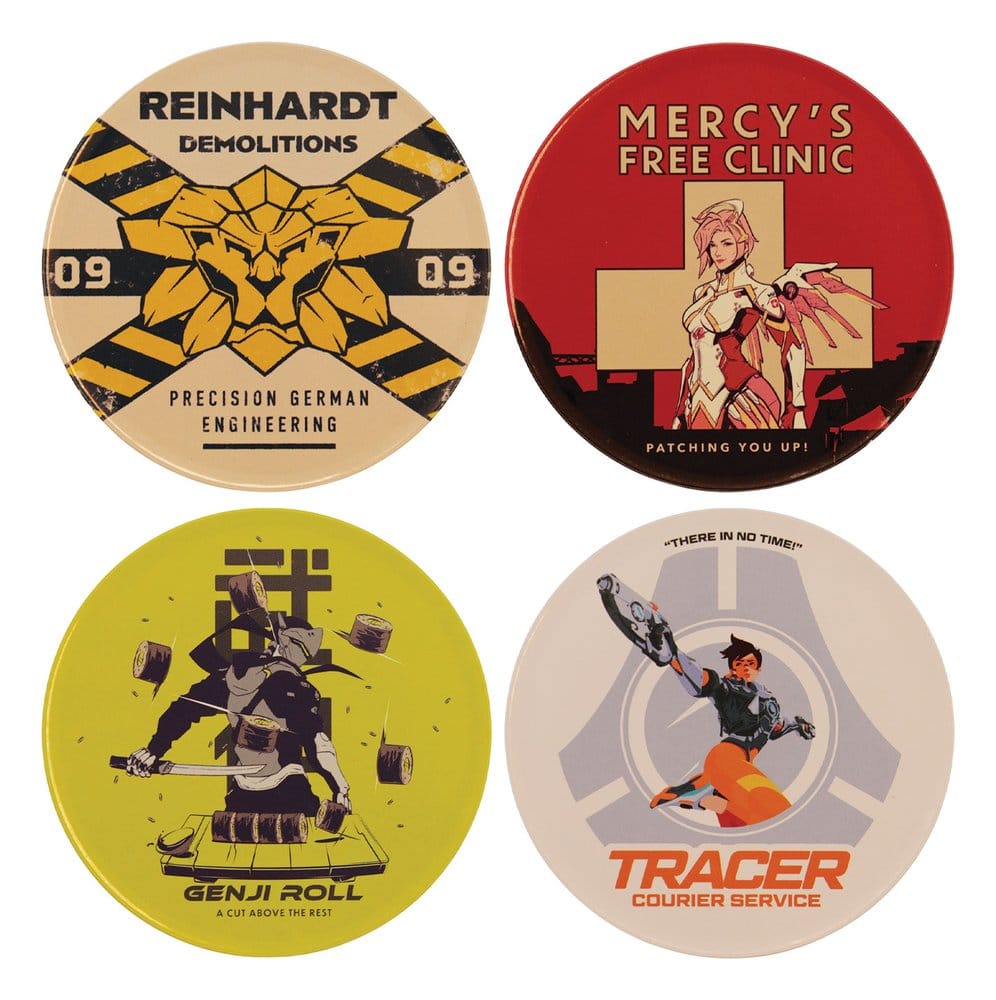 Overwatch Coaster 4-Pack Printed Metal 5061114760513