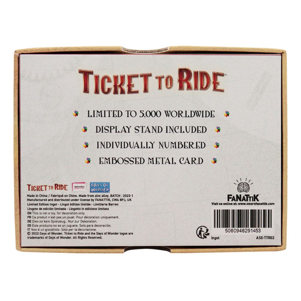 Ticket to Ride Ingot Trans America Express Limited Edition  5060948291453