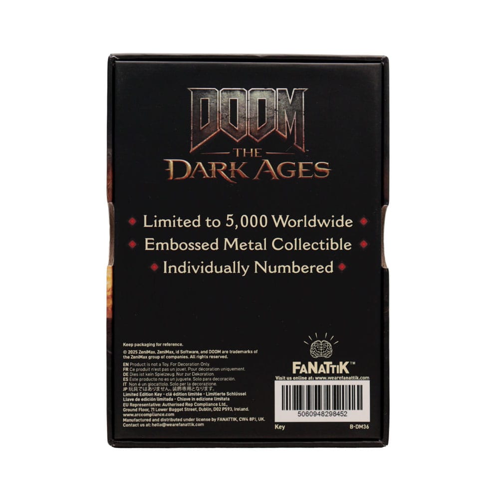 Doom: The Dark Ages Replica Secret Key Limited Edition 5060948298452