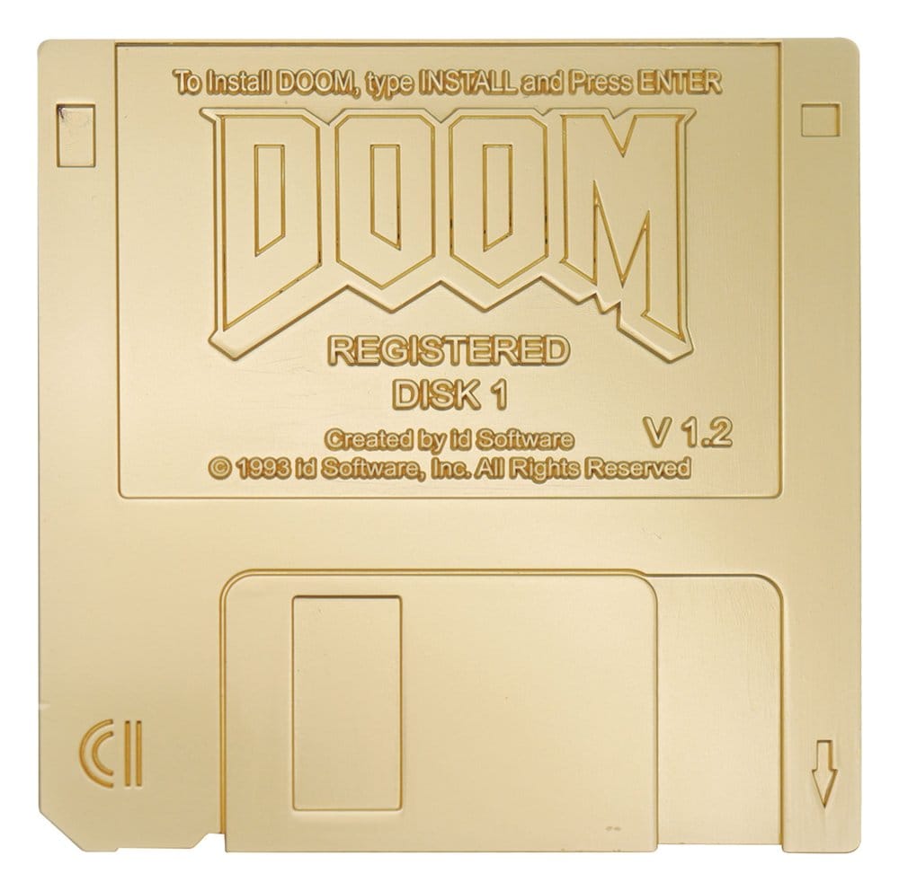 Doom Replik Floppy Disk Gold Plated Limited Edition      5060948298858