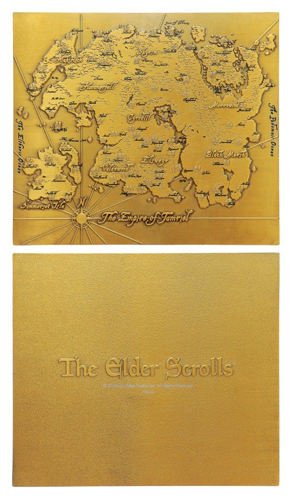 The Elder Scrolls Replica Metal Map of Tamriel Limited Edition 15 x 13 cm 5060948293686