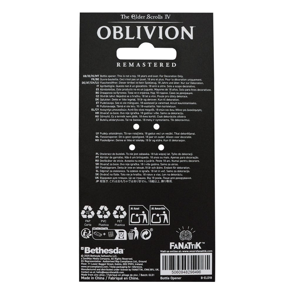 The Elder Scrolls IV: Oblivion Bottle Opener Mehrune´s Razor 5060948296496
