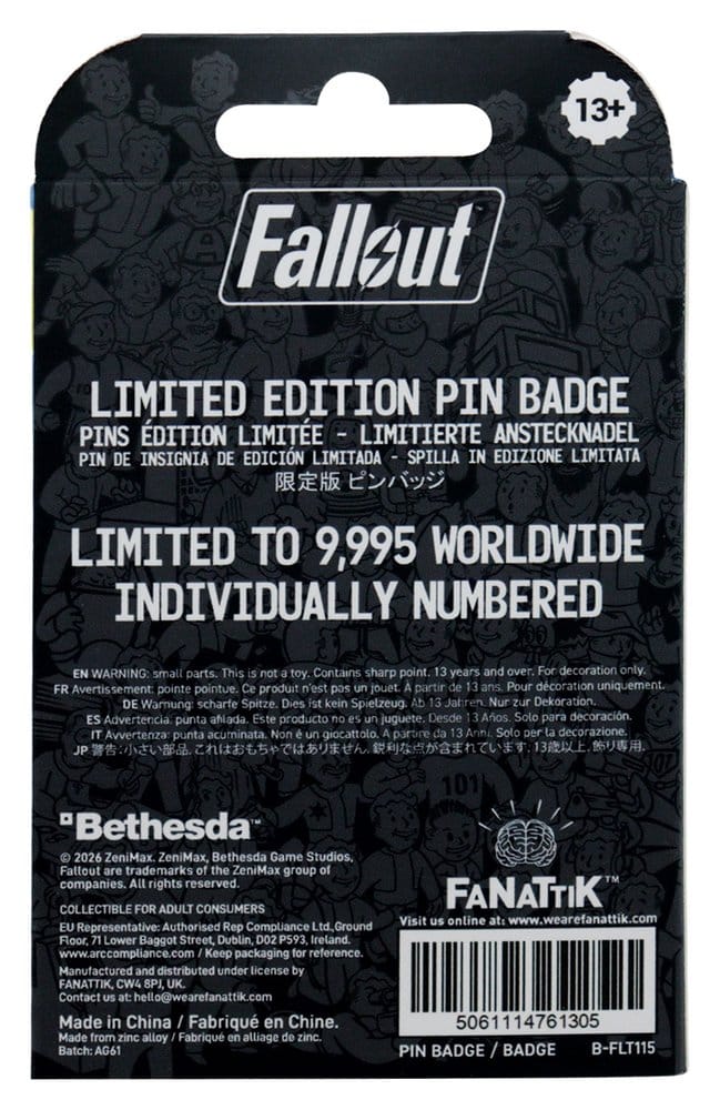 Fallout Pin Badge Vault Door 111 Limited Edition Hinged 5061114761305