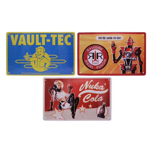 Fallout Tin Signs 3 Pack Brands 5060948292870