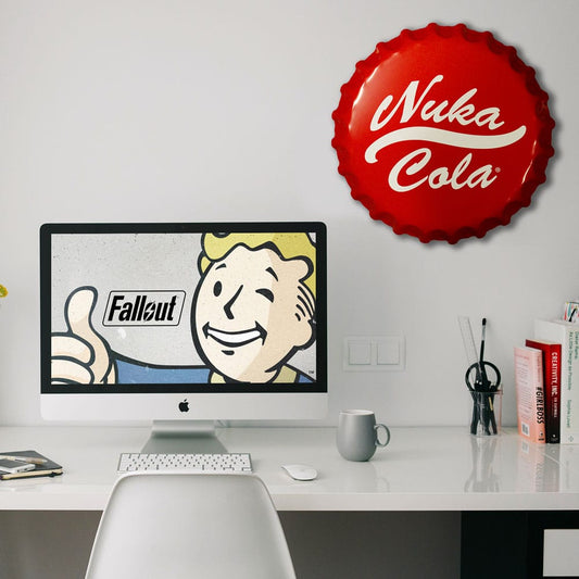 Fallout Tin Sign Nuka-Cola Bottle Cap 5060948295048