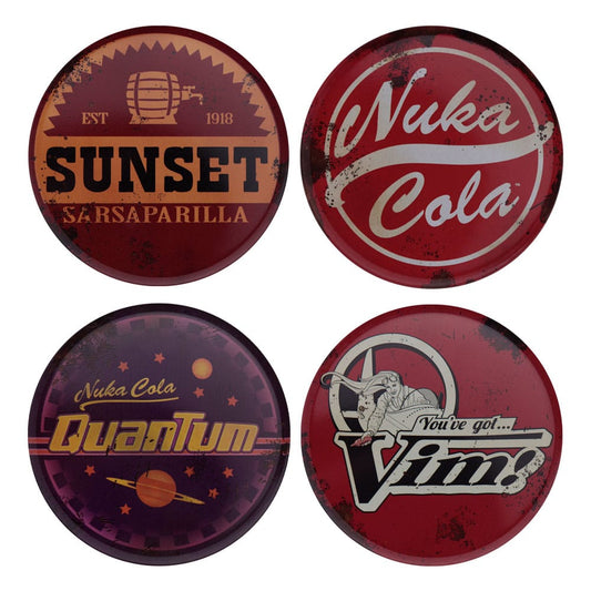 Fallout Coaster 4-Pack Metal Drinks 5060948297998