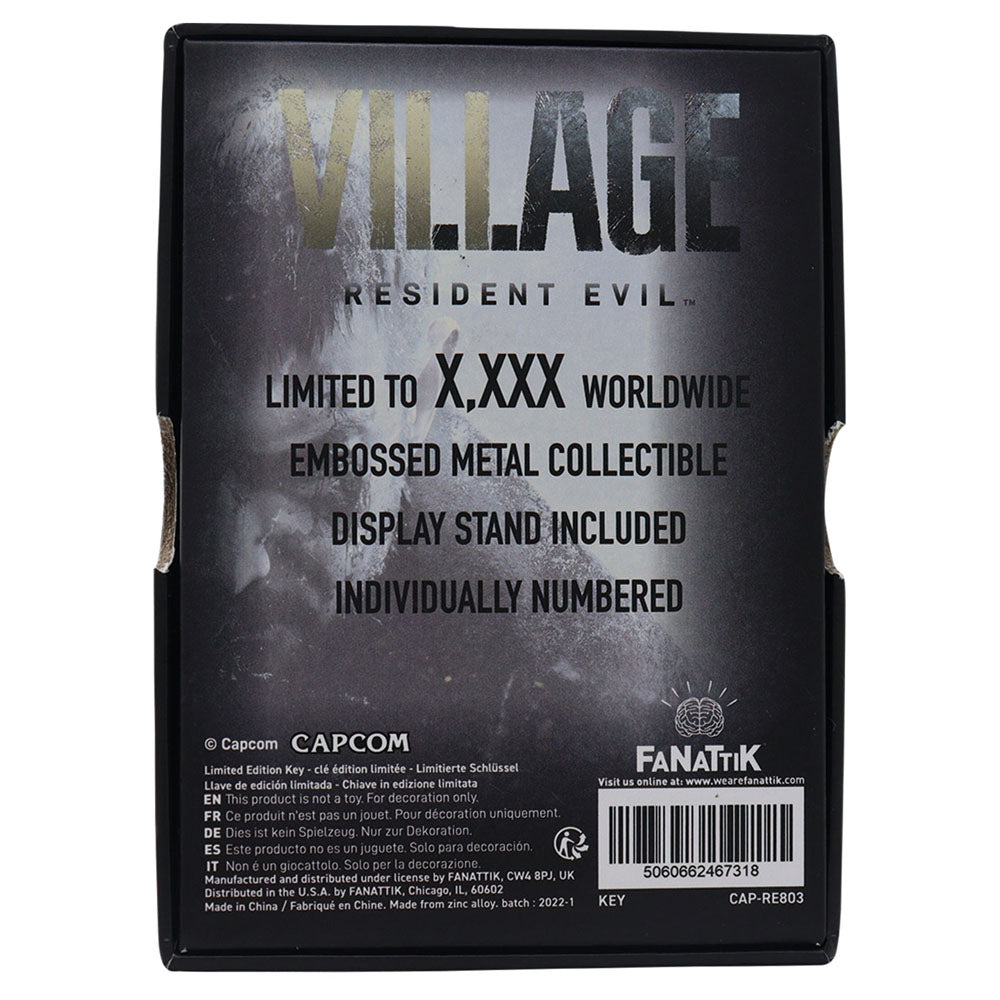 Resident Evil VIII Replica 1/1 Insignia key Limited Edition 5060662467318
