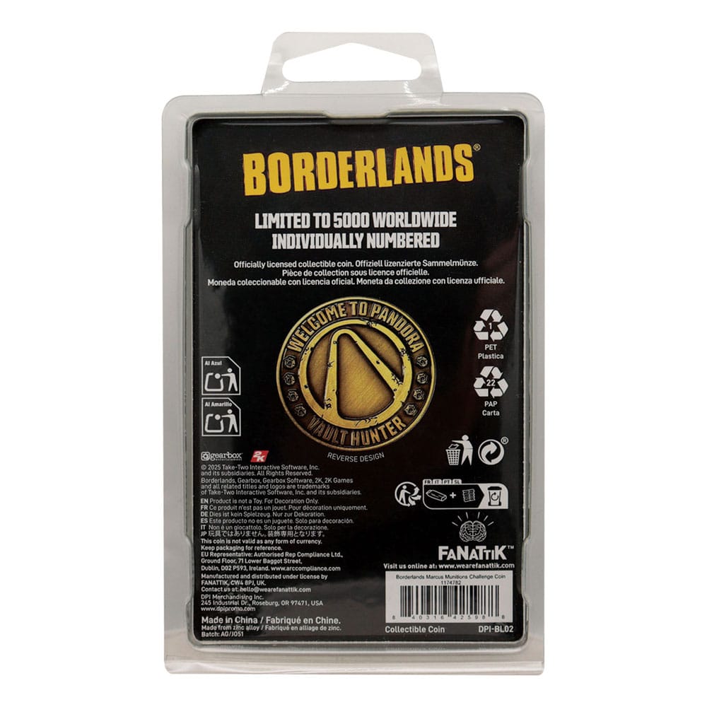 Borderlands Collectable Coin Marcus Munitions Limited Edition   0840316425988