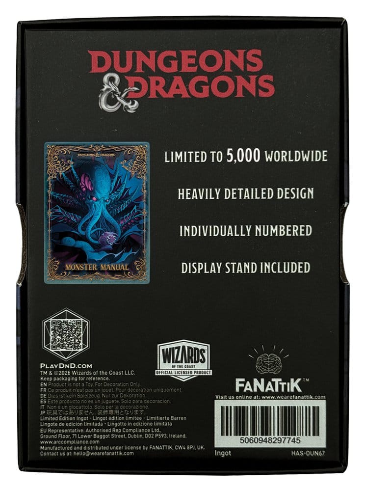 Dungeons & Dragons Ingot Monster Manual Alternate Cover Limited Edition      5060948297745