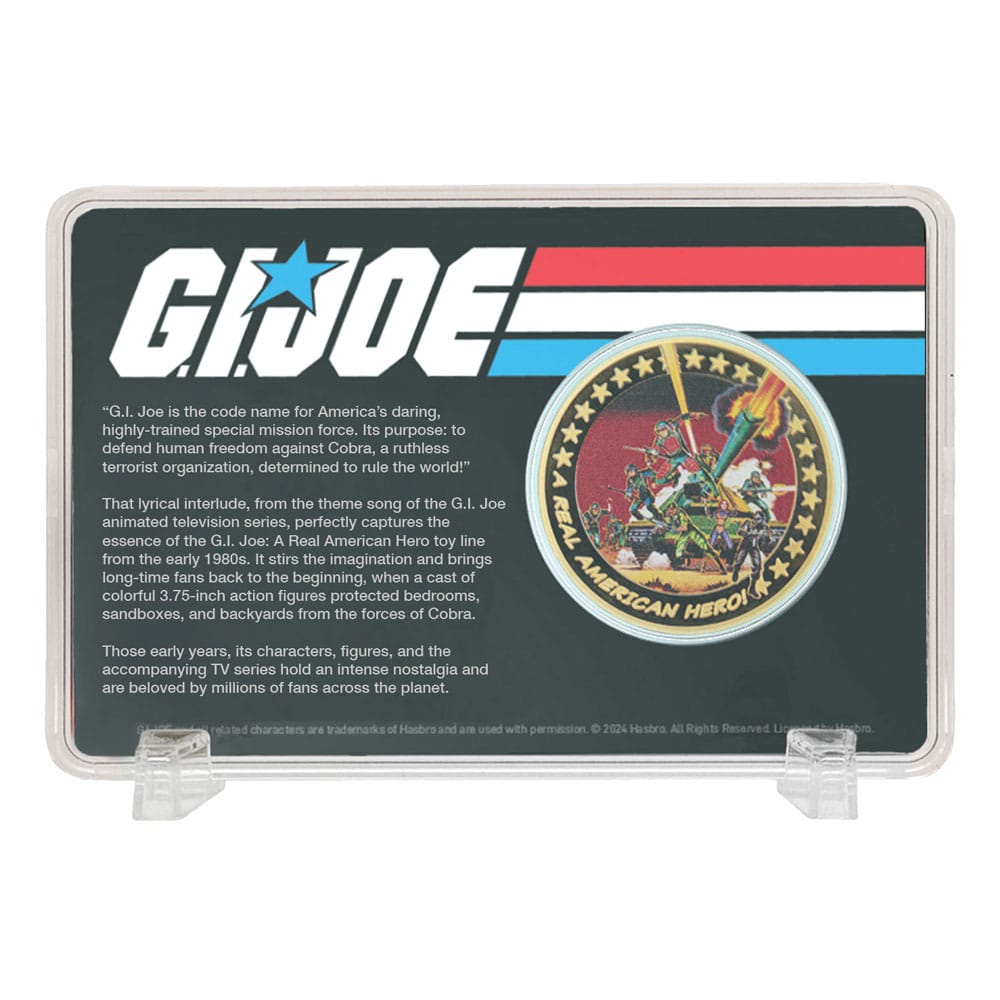 G.I. Joe Collectable Coin A Real American Hero 60th Anniversary 24k Gold Plated Limited Edition 5060948296403