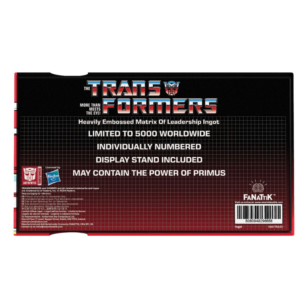 Transformers Replica Matrix of Leadership Metal Limited Edition 14 cm   5060948296656