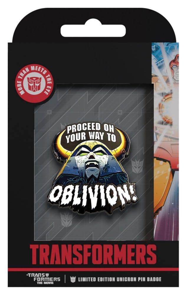 Transformers Pin Badge The Movie 40th Anniversary Unicron Limited Edition 5061114760957
