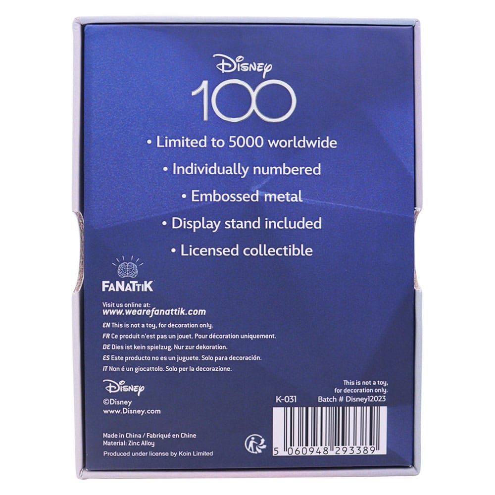 Disney Ingot 100th Anniversary Limited Editio 5060948293389