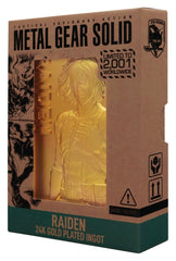Metal Gear Solid 2 Ingot Raiden 24k Gold Plated Limited Edition  5060948298087