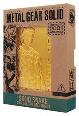 Metal Gear Solid 2 Ingot Snake 24k Gold Plated Limited Edition  5060948298094