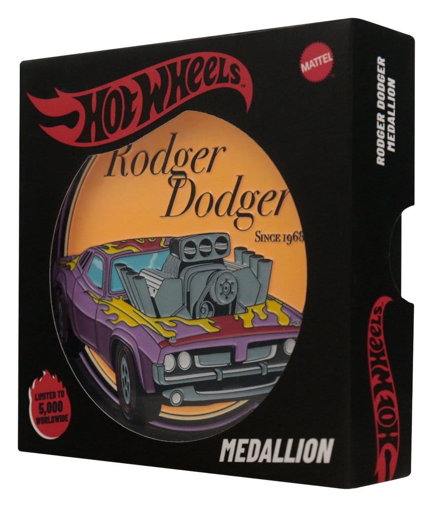 Hot Wheels Medaille Rodger Dodger Limited EditionHot Wheels Medallion Rodger Dodger Limited EditionHot Wheels médaillon Rodger Dodger Limited EditionHot Wheels Medallón Rodger Dodger Limited Edition 5060948299381