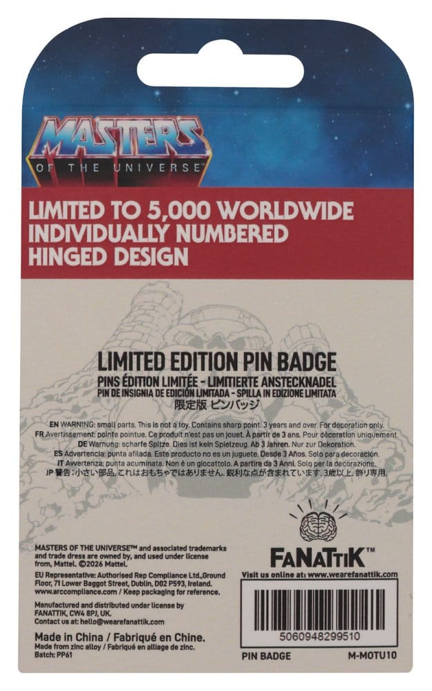 Masters of the Universe Pin Badge Hinged Castle Grayskull Limited Edition 5060948299510