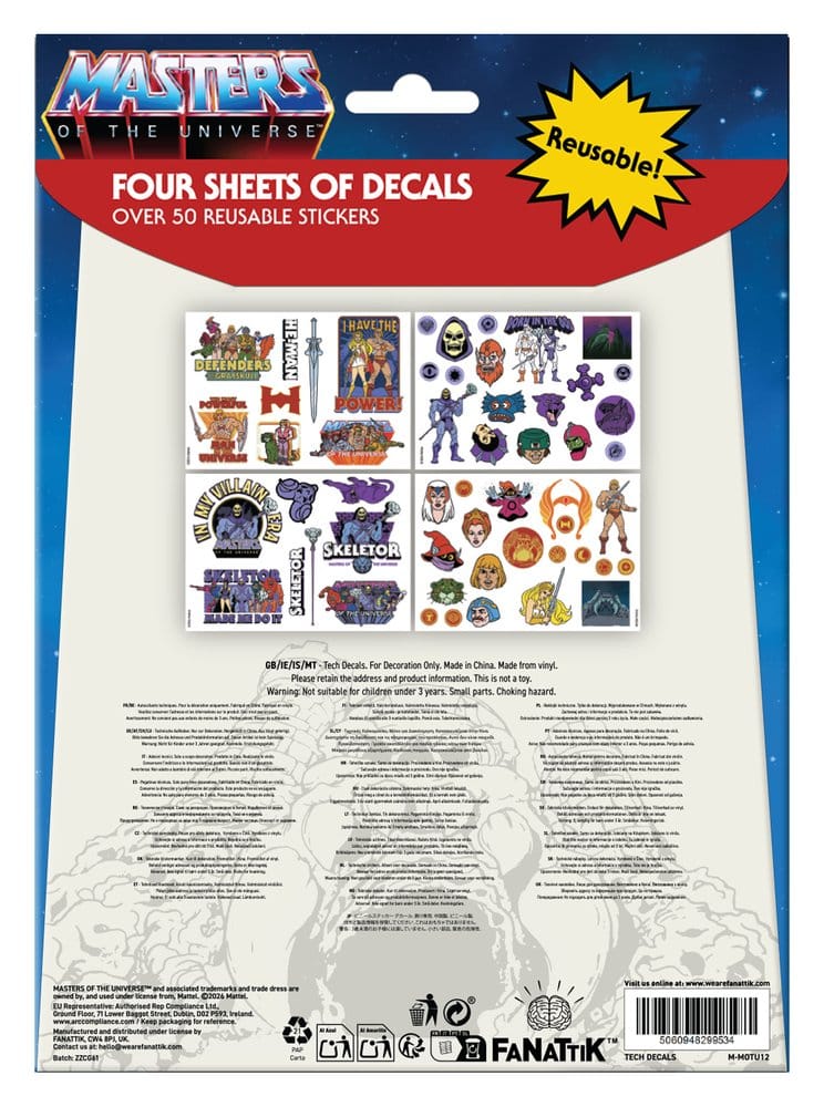 Masters of the Universe Tech Sticker Pack 5060948299534