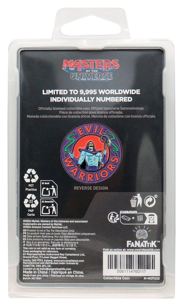 Masters of the Universe 2026 Sammelmünze He-Man & Skeletor Limited EditionMasters of the Universe 2026 Collectable Coin He-Man & Skeletor Limited EditionMasters of the Universe 2026 pièce de collection He-Man & Skeletor Limited EditionMasters of the Unive 5061114760117