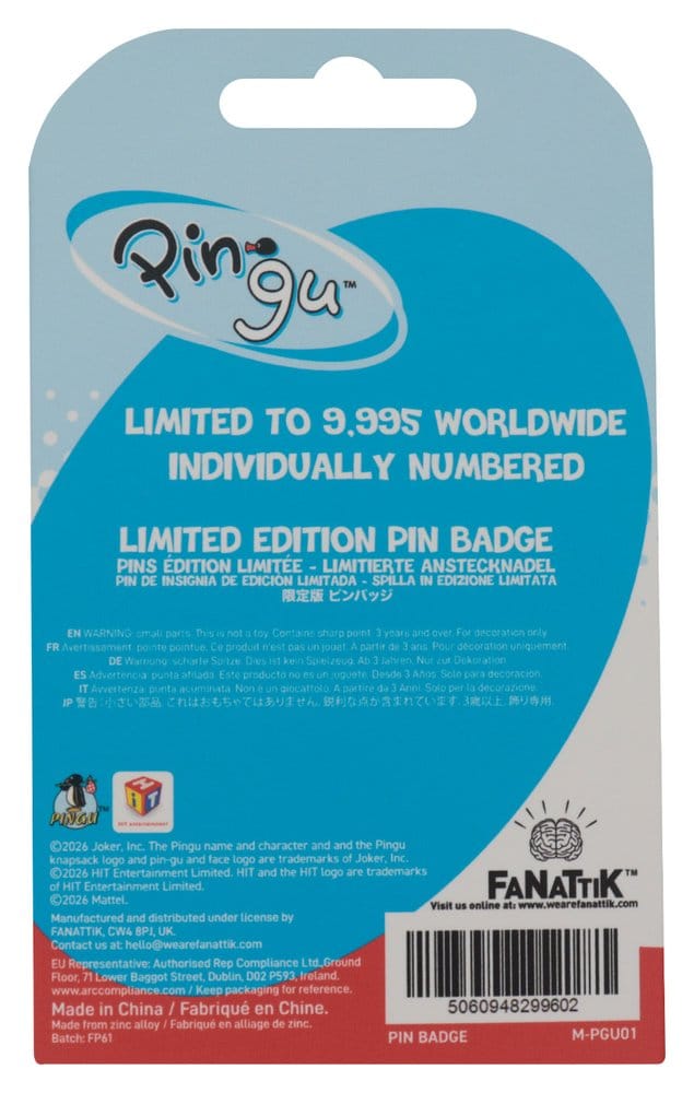 Pingu Pin Badge Headphones Limited Edition 5060948299602