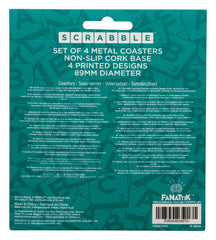 Scrabble Coaster 4-Pack Printed Metal 5060948299701