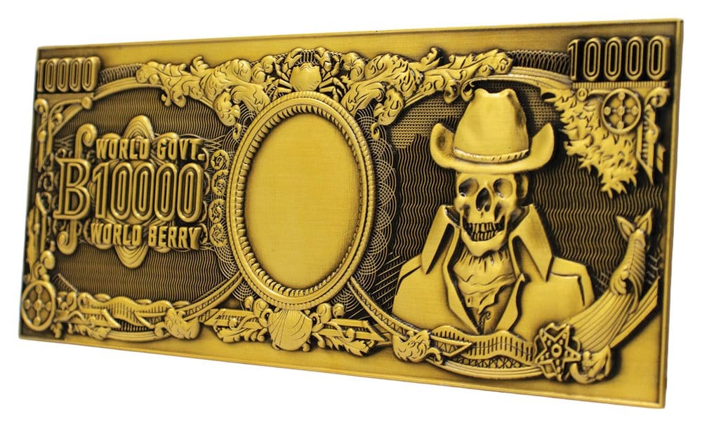 One Piece Replica 10,000 World Berry Metal Banknote 6 x 15 cm 5060948295437