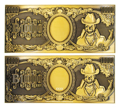 One Piece Replica 10,000 World Berry Metal Banknote 6 x 15 cm 5060948295437