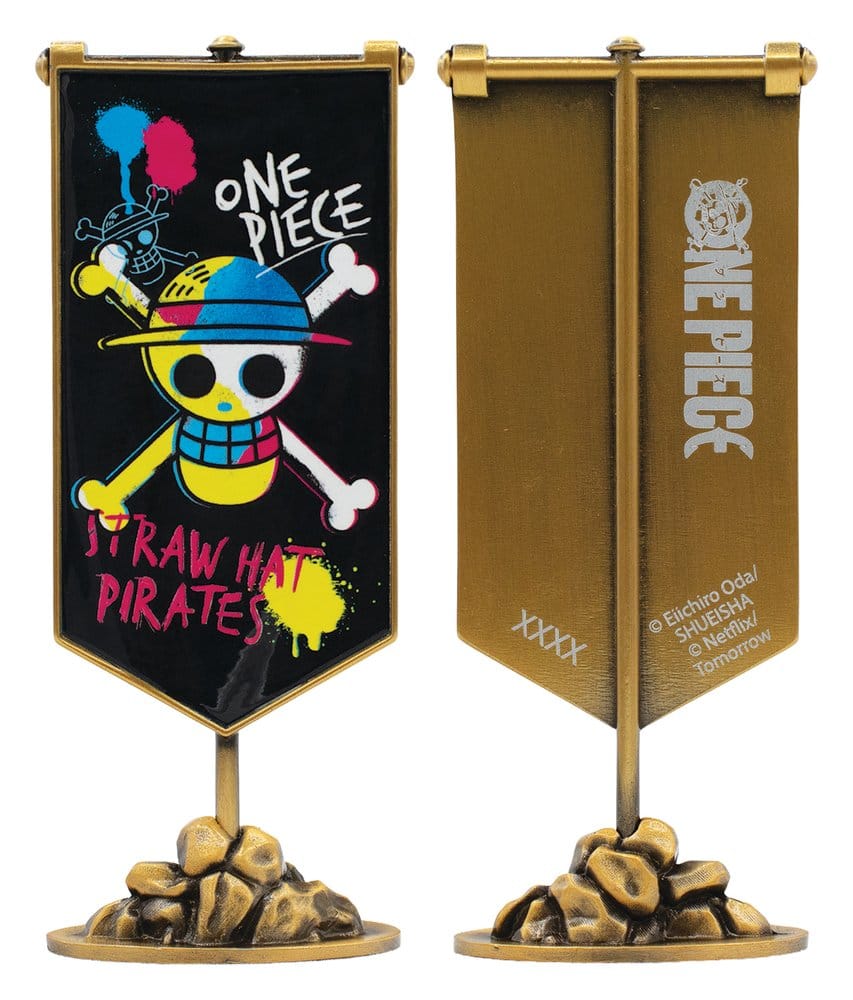 One Piece Replica Straw Hat Pirates Metal Banner 11 x 6 cm 5061114760254