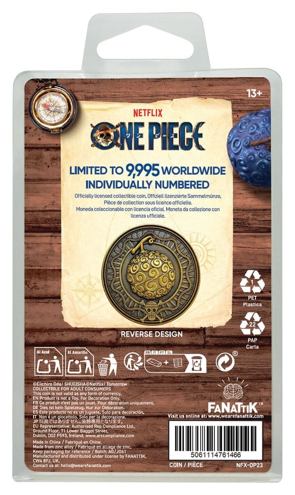 One Piece Collectable Coin Gum Gum Coin Limited Edition 4 cm 5061114761466