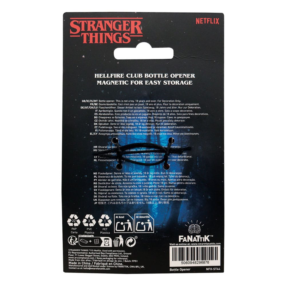 Stranger Things Bottle Opener Hellfire Club 5060948296878