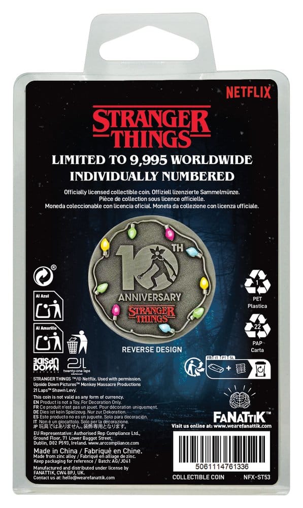 Stranger Things Collectable Coin 10th Anniversary Eleven Limited Edition 5061114761336