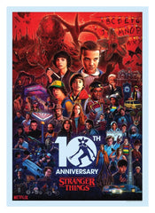 Stranger Things Art Print 10th Anniversary Limited Edition 21 x 42 cm 5061114761343