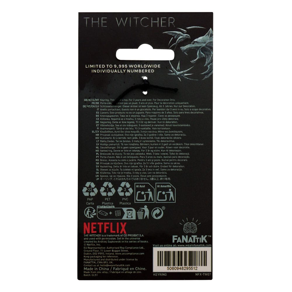The Witcher Keychain Witcher & Roach Limited Edition           5060948295512
