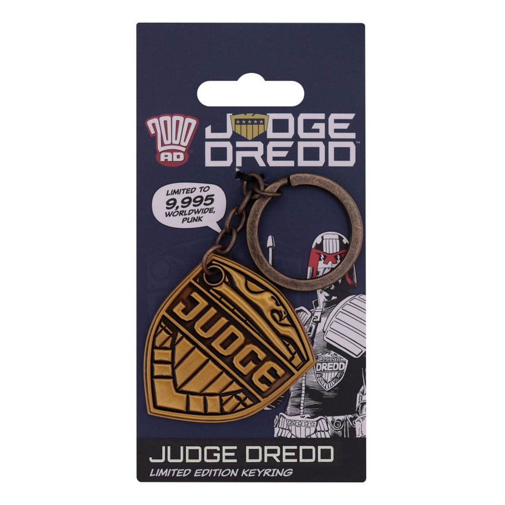 2000 AD Keychain Judge Dredd Badge Limited Edition 5060948297097