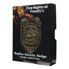 Five Nights at Freddy´s Replica Security Badge Antique Brass Edition 5060948296885